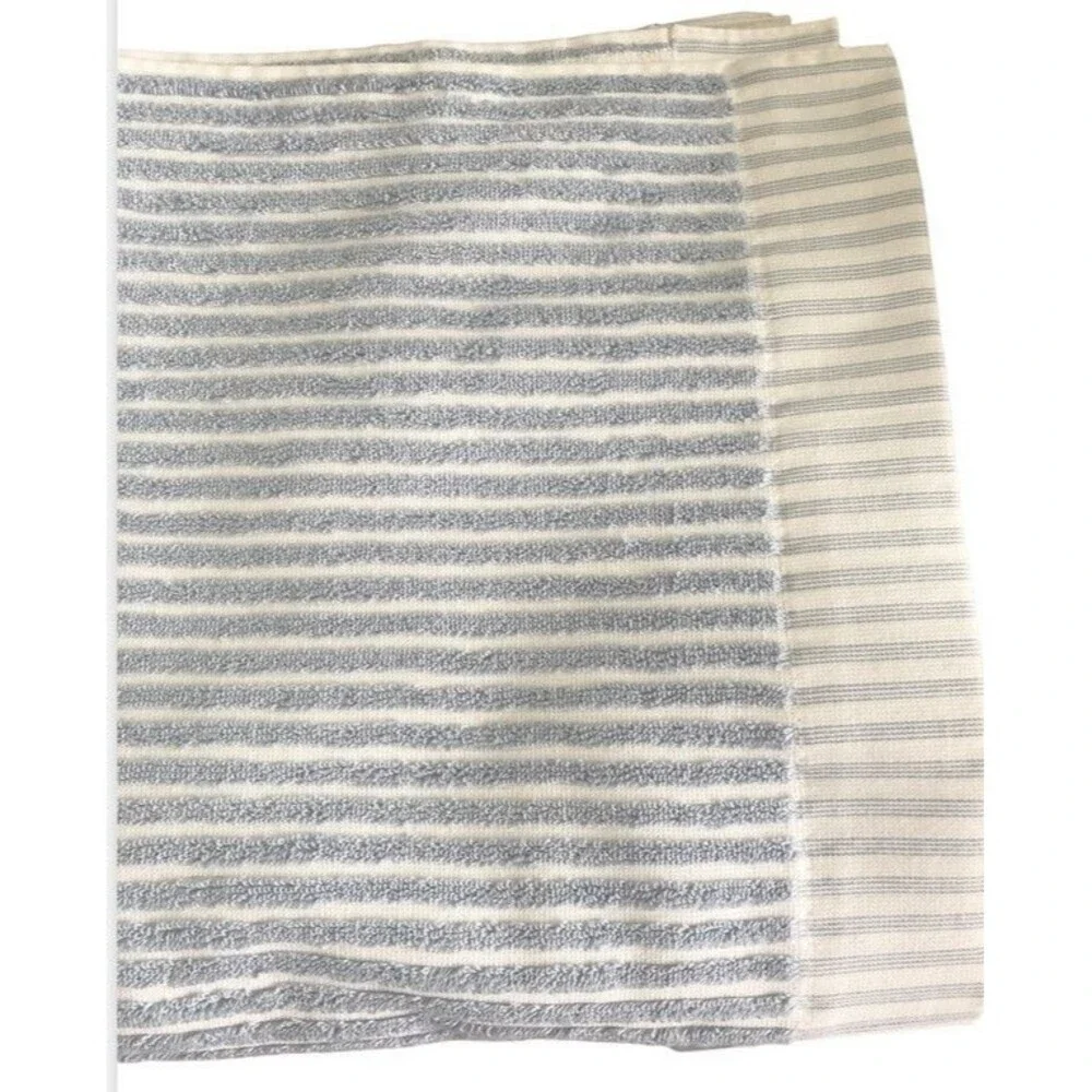 DKNY Cabana Striped 8 Pc Towel Set Blue White 2 Bath Towels 2 Hand 4 Washcloth
